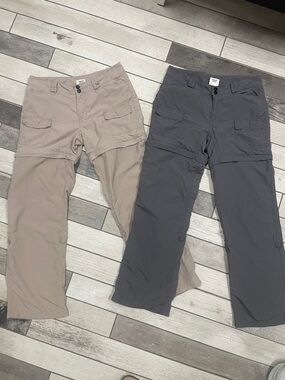 Two pair of Magellan Sportswear Convertible Cargo Pants (Beige and Charcoal) 4